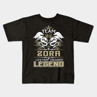 Zora Name T Shirt -  Team Zora Lifetime Member Legend Name Gift Item Tee Kids T-Shirt
